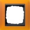 Установочная рамка Gira Event Opaque Янтарного цвета с промежуточной рамкой "антрацит"