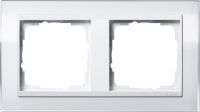 Установочная рамка Gira Event Clear Белого цвета с промежуточной рамкой белого глянцевого цвета