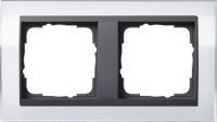 Установочная рамка Gira Event Clear Белого цвета с промежуточной рамкой "антрацит"