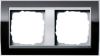Установочная рамка Gira Event Clear Черного цвета с промежуточной рамкой "алюминий"
