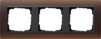 Установочная рамка Gira Event Opaque Темно-коричневого цвета с промежуточной рамкой "антрацит"