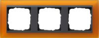 Установочная рамка Gira Event Opaque Янтарного цвета с промежуточной рамкой "антрацит"