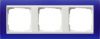 Установочная рамка Gira Event Opaque Синего цвета с промежуточной рамкой белого глянцевого цвета