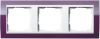 Установочная рамка Gira Event Clear Фиолетового цвета с промежуточной рамкой белого глянцевого цвета