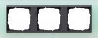 Установочная рамка Gira Event Opaque Салатового цвета с промежуточной рамкой "антрацит"