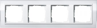 Установочная рамка Gira Event Clear Белого цвета с промежуточной рамкой белого глянцевого цвета