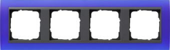 Установочная рамка Gira Event Opaque Синего цвета с промежуточной рамкой "антрацит"