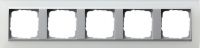 Установочная рамка Gira Event Opaque Белого цвета с промежуточной рамкой "алюминий"