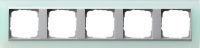Установочная рамка Gira Event Opaque Салатового цвета с промежуточной рамкой "алюминий"