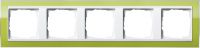 Установочная рамка Gira Event Clear Зеленого цвета с промежуточной рамкой белого глянцевого цвета