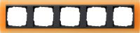 Установочная рамка Gira Event Opaque Оранжевого цвета с промежуточной рамкой "антрацит"
