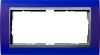Установочная рамка Gira Event Opaque Синего цвета с промежуточной рамкой "алюминий"