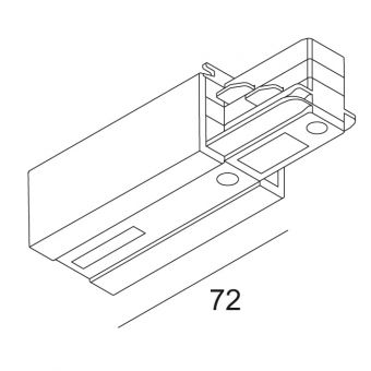 TRACK DIM END SUPPLY 12 W