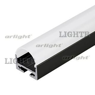 Профиль с экраном SL-LINE-2011M-2500 BLACK+OPAL ROUND