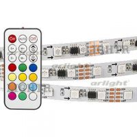 Лента SPI-5000-IR21B 12V RGB (5060,300 LED x3,1804, ПДУ)