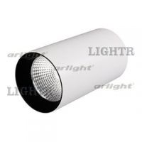 Светильник накладной SP-POLO-R85-1-15W Warm White 40deg (White, Black Ring)