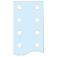 ПЕРФОРИРОВАННАЯ ШИНА PE, 25 Х 5 ММ