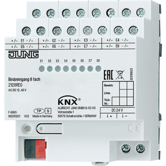 KNX ввод бинарный, 8 групп, 2128 REG