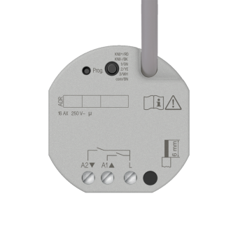KNX актуатор коммутирующий, 2 группыKNX актуатор жалюзи, 1 группа, 23002 1S U