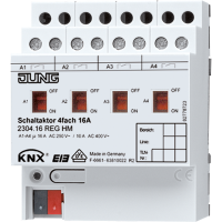 KNX актуатор коммутирующий, 4 группы, 2304.16 REGHM