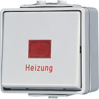 Выключатель одноклавишный, «Heizung» 10 AX / 250 В ~, 606 HW
