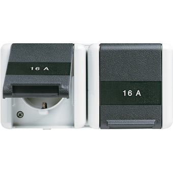 2-gang SCHUKO® socket 16 A / 250 V ~, 8220 NAW