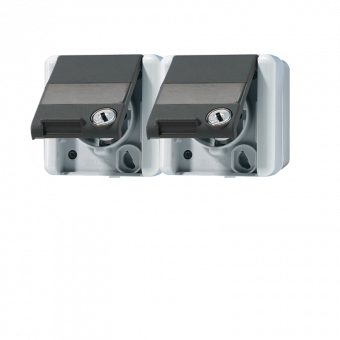 2-gang SCHUKO® socket 16 A / 250 V ~, 8220 NAWSL