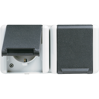 2-gang SCHUKO® socket 16 A / 250 V ~, 8220 W