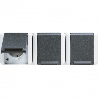 SCHUKO®-розетка, 3-ная, 16 A / 250 В ~, 8230 W