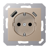 SCHUKO® socket with USB charger, A 1520-15 CA CH