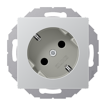 SCHUKO®-розетка 45°, 16 A / 250 B ~, A 520-45 KI AL