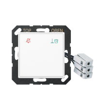 Hotel centre plate (glass) with LED unit 24 V, corridor unit, A CU KO6 M 24 WW