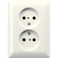 2-gang socket, 2-pole without earth 16 A / 250 V ~, AS 5010 KIU