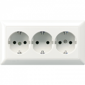 SCHUKO®-розетка для кабельных каналов 16 A / 250 B ~, AS 523 WW