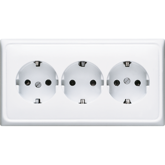 SCHUKO®-розетка для кабельных каналов 16 A / 250 B ~, CD 523 WW