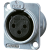 XLR connector with panel housing, CXLR-D