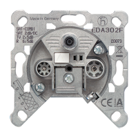 SAT-TV-FM socket outlet insert, EDA 302 F