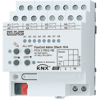 KNX актуатор фанкойла 2 группы, FCA 2 REGHE