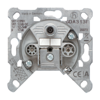 SAT-TV-FM socket outlet insert, GDA 313 F