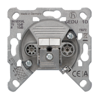 TV-FM socket outlet insert, GEDU 10