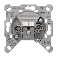 TV-FM socket outlet insert, GEDU 15