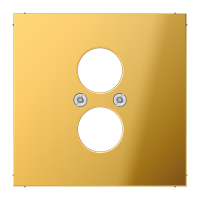 JUNG Крышка для 2-х гнезд подключения громкоговорителя; металл цвета золота