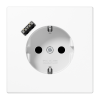 SCHUKO® socket with USB charger, LS 1520-18 A WW