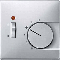 ЦЕНТР. ПЛАТА ТЕРМОРЕГ. С ВЫКЛ., SYSTEM DESIGN, ЦВЕТ АЛЮМИНИЙ