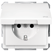 МЕХ-М РОЗЕТКИ SCHUKO С КРЫШКОЙ, БЕЛЫЙ