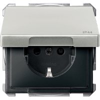 МЕХ-М РОЗЕТКИ SCHUKO С КРЫШКОЙ, АЛЮМИНИЙ