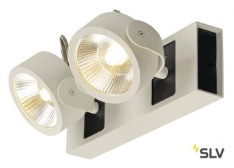 KALU 2 LED светильник накладной 31Вт с LED 3000К, 2000лм, 2х 60°, белый/ черный