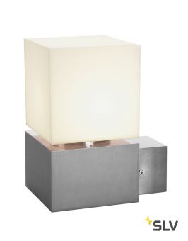 SQUARE WL светильник настенный IP44 для лампы E27 20Вт макс., сталь/ белый (ex 230706)