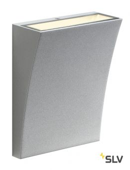 DELWA WIDE светильник настенный IP44 10Вт с LED 3000K, 910лм, 100°, серебристый (ex 230794)