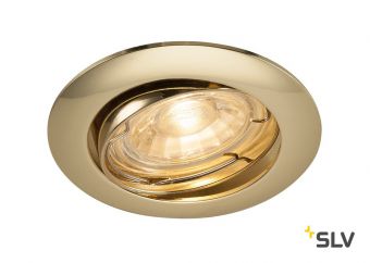 PIKA ROUND TURNO QPAR51 светильник встраиваемый для лампы GU10 50Вт макс., латунь